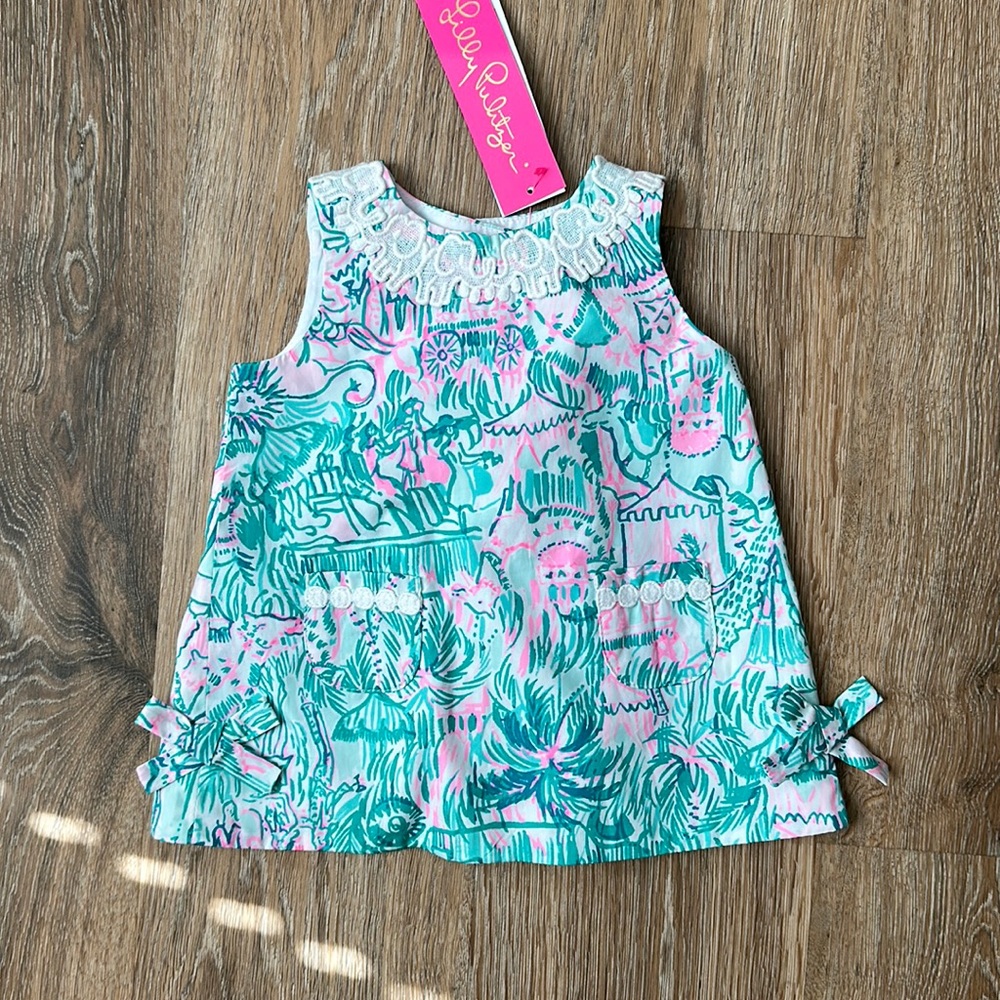 NWT Lilly Pulitzer Baby Lilly Knit Shift Dress with Matching Bloomers 6-12 Month